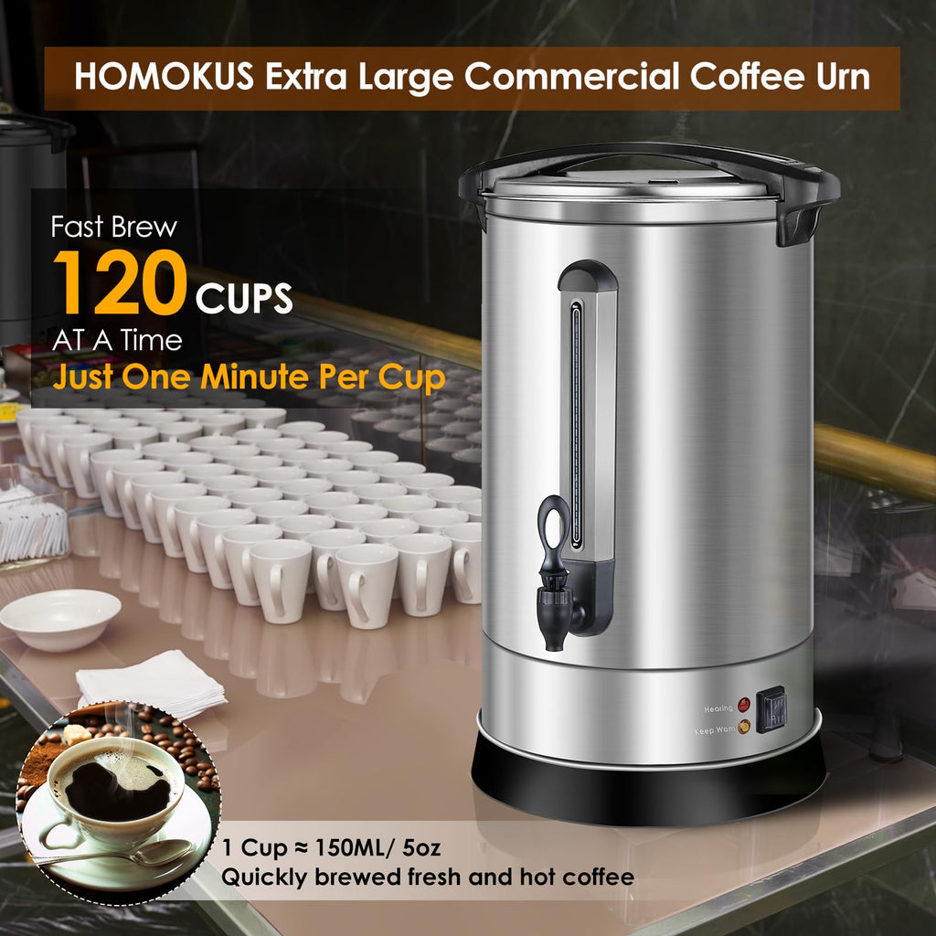 120 Cup 18L Stainless Steel Commercial Coffee Urn N87291