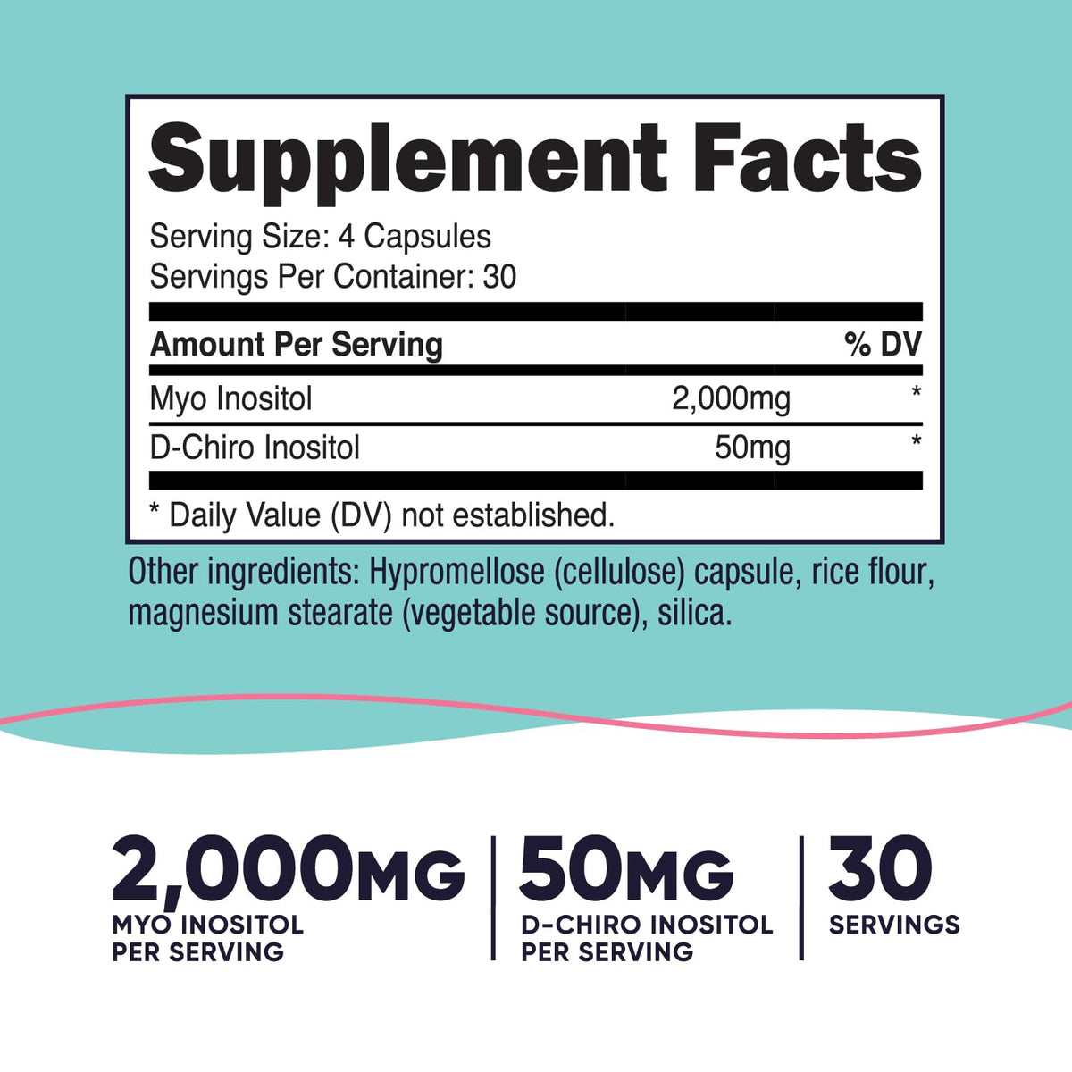 120 Capsules GMO-Free Inositol E252