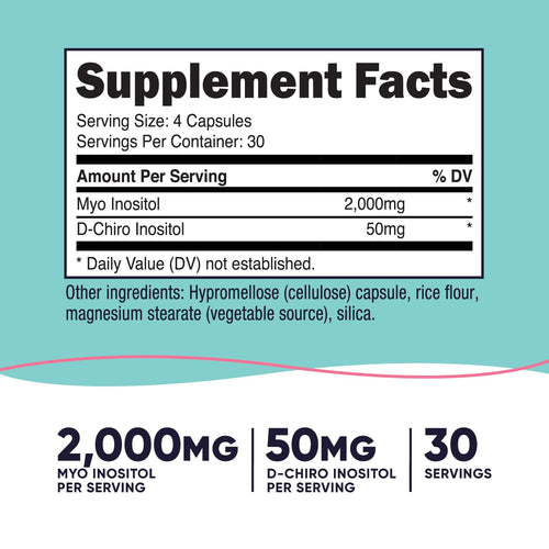 120 Capsules GMO-Free Inositol E252