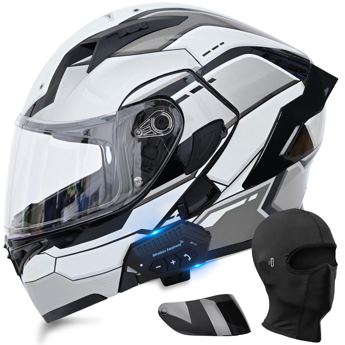 DOT Approved Flip Up Full Face Modular Motorcycle Helmet with Dual Visor U80538