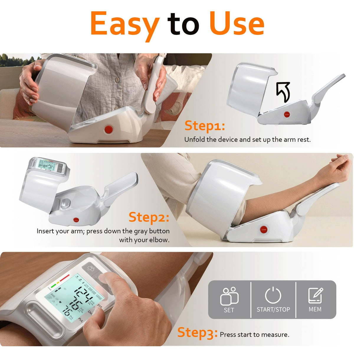 White Upper Arm Blood Pressure Monitor K864688