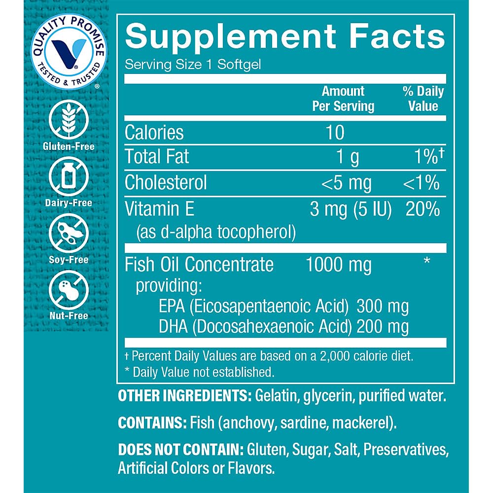 Omega 3 Fish Oil 1000 MG 240 Softgels T3722