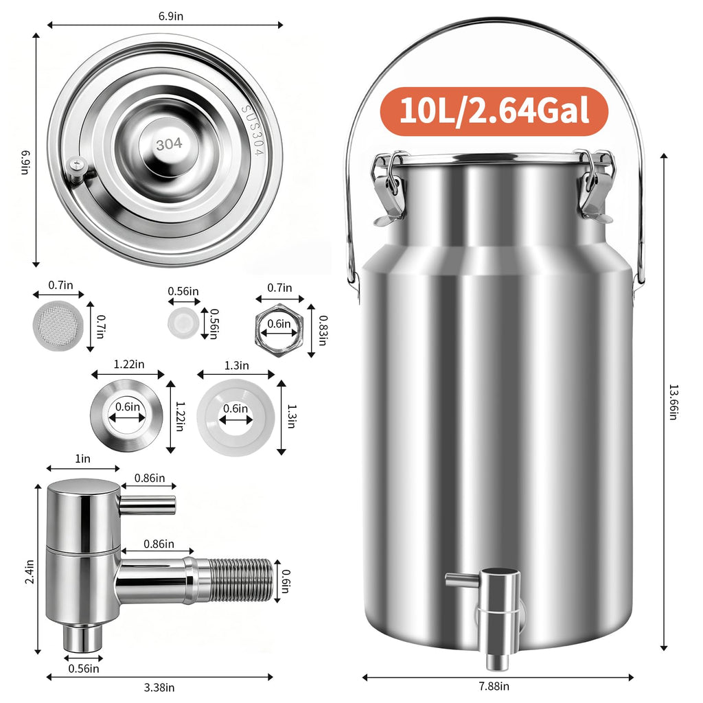 10L Stainless Steel Water Dispenser with Faucet U76973