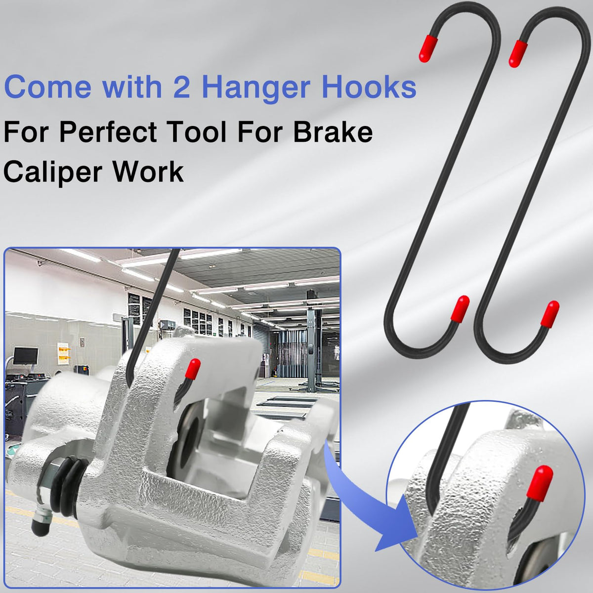 Brake Caliper Compression Tool with 2 Hooks & 360° Rotating Ratchet Y200514