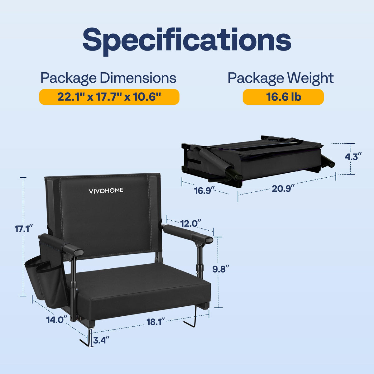 Stadium Seats with Back Support K3765
