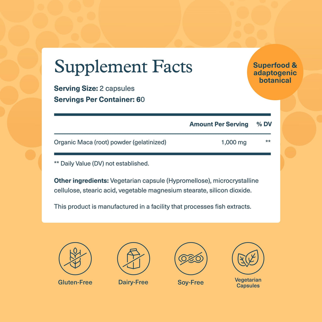 Maca Root 120 Vegetarian Capsules Y97174