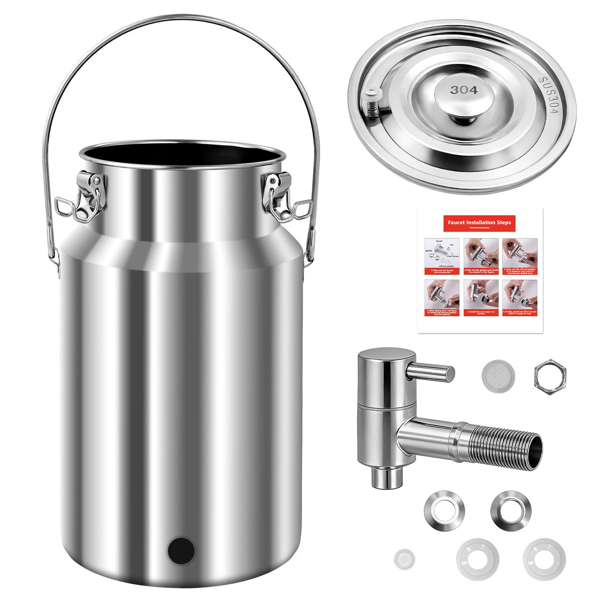 10L Stainless Steel Water Dispenser with Faucet U76973