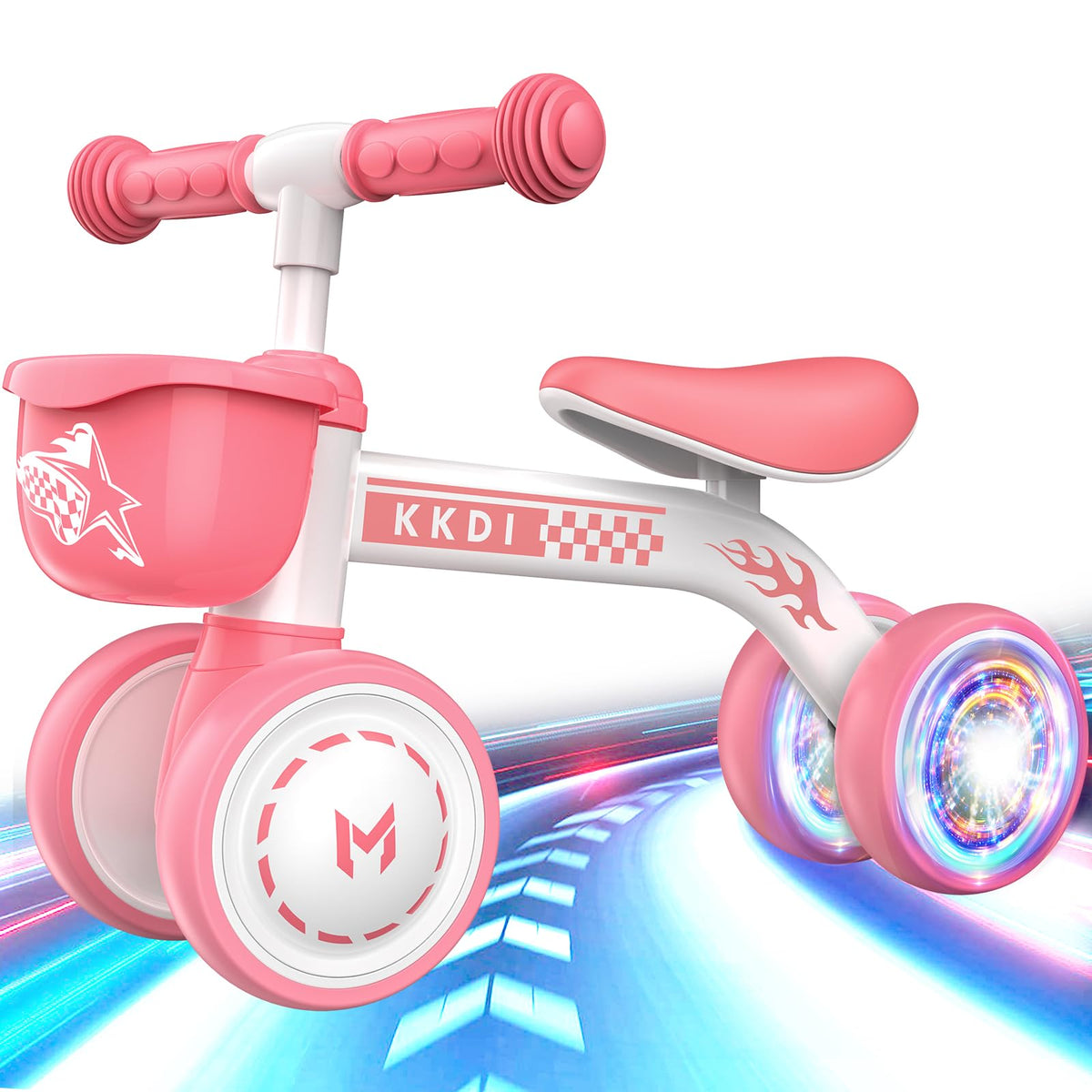Pink Toddler Balance Bike with Silent Wheels C5790