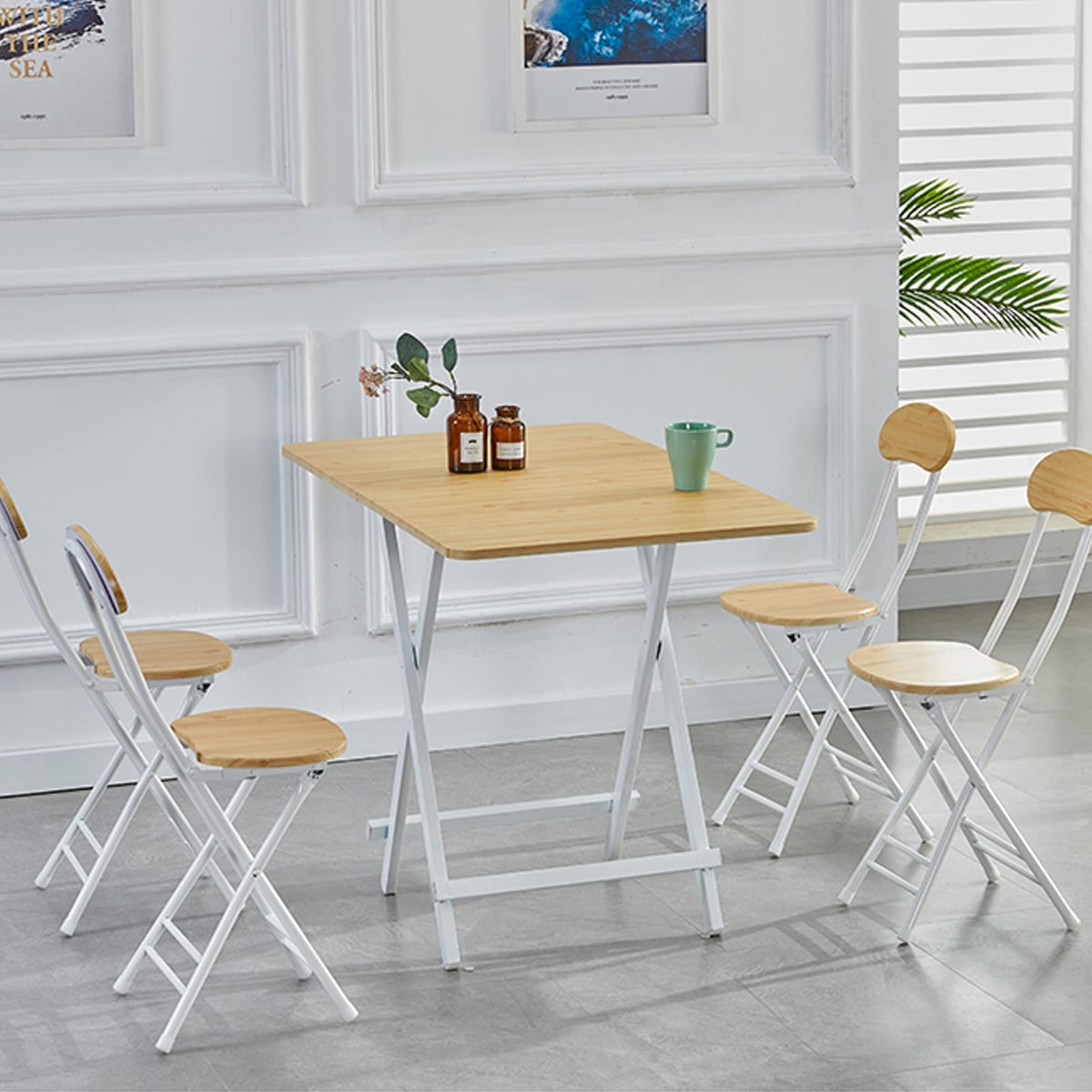 Black 18 Inch Folding Stool with Backrest and Footrest T23187