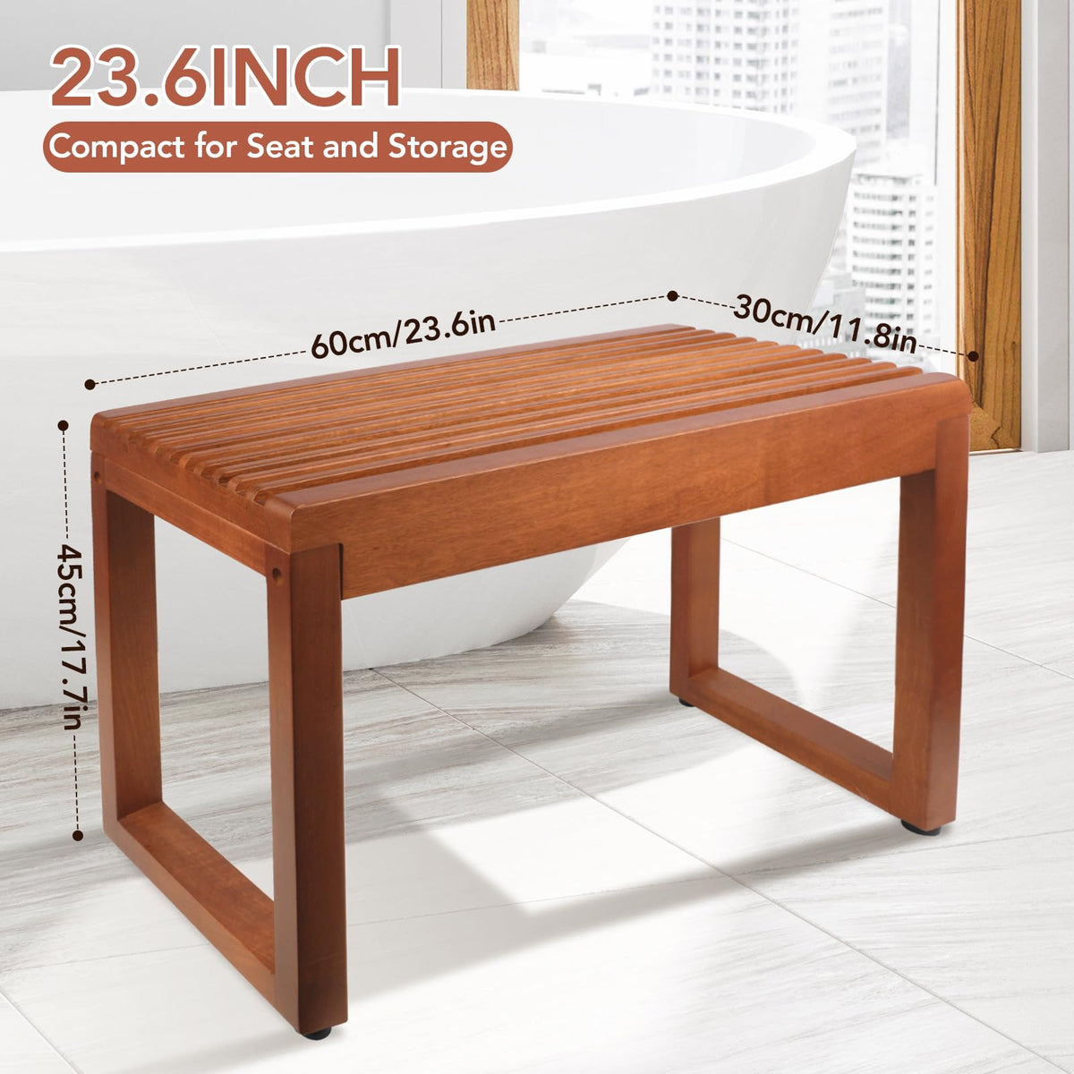 Teak Shower Bench D715
