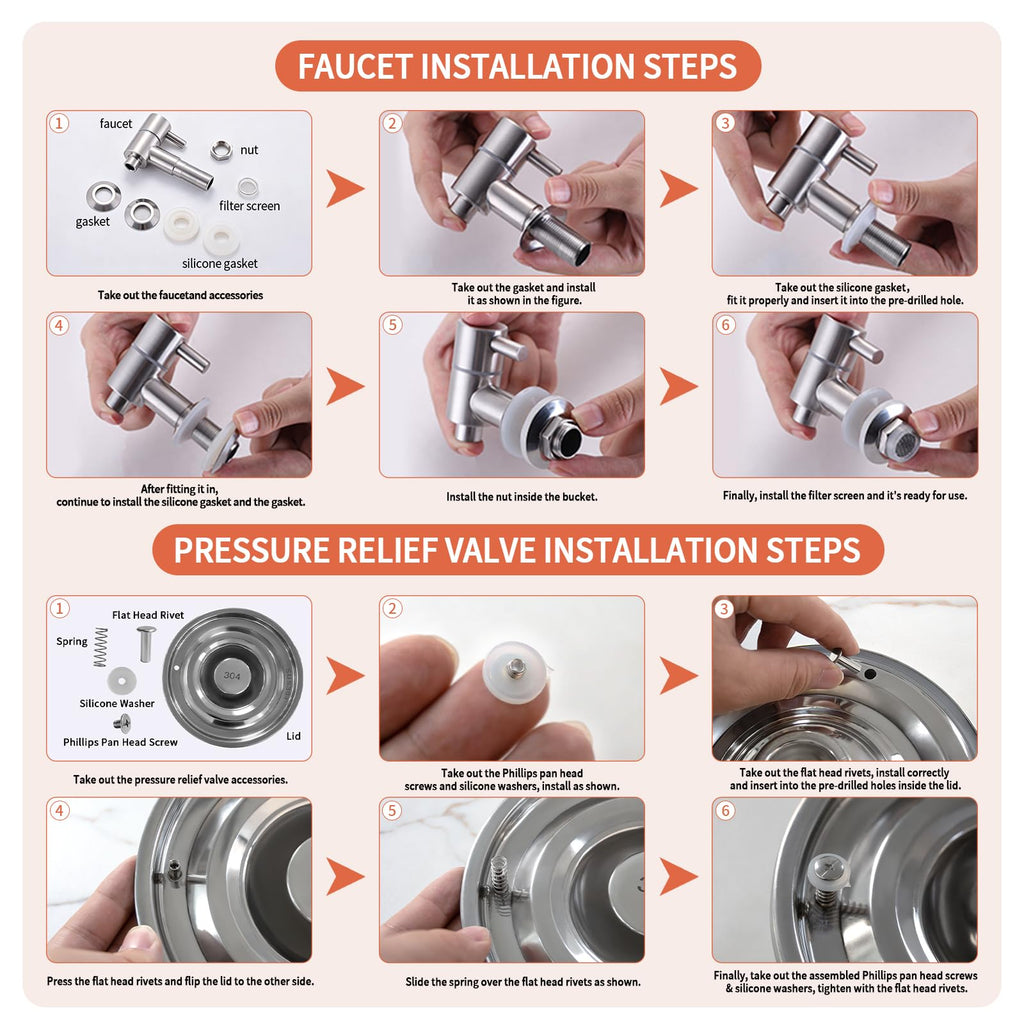 10L Stainless Steel Water Dispenser with Faucet U76973