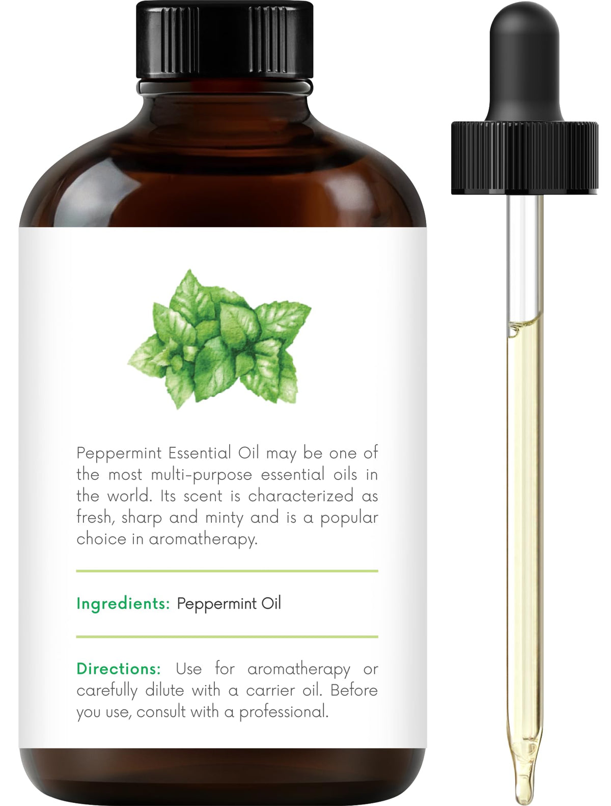 Peppermint Tea Tree Lavender Essential Oil Set 4 Fl. Oz K837212