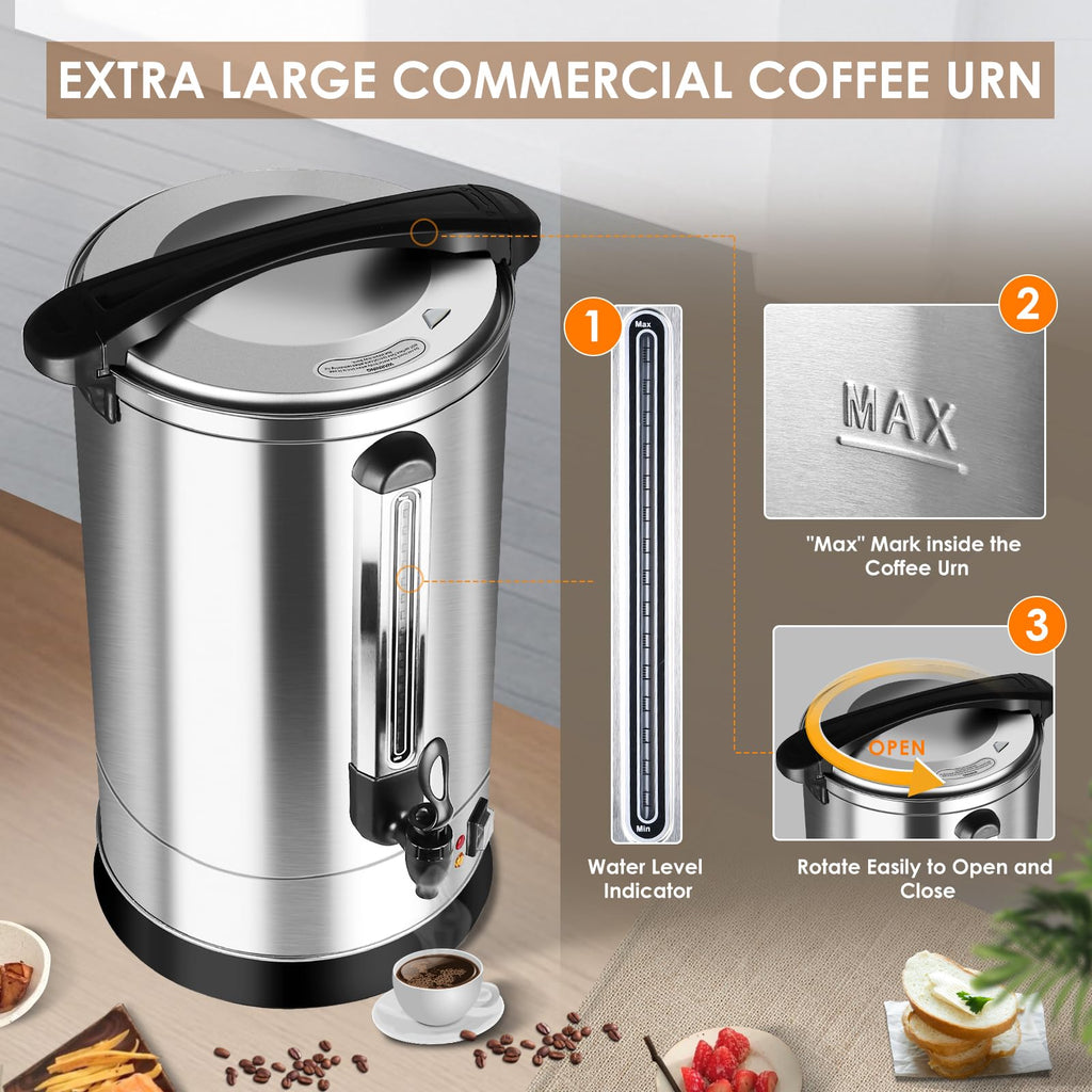 120 Cup 18L Stainless Steel Commercial Coffee Urn N87291
