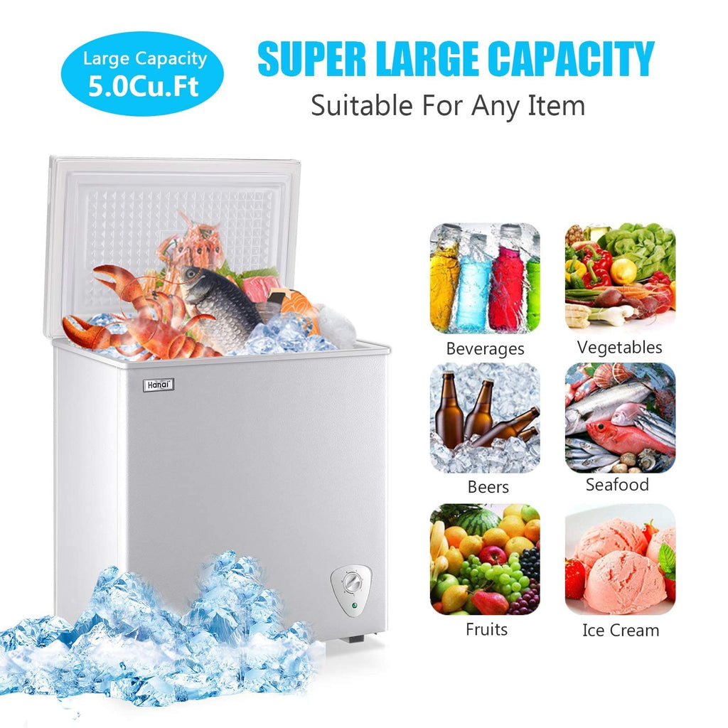 5.0 Cu.Ft White Chest Freezer with Removable Basket V407315