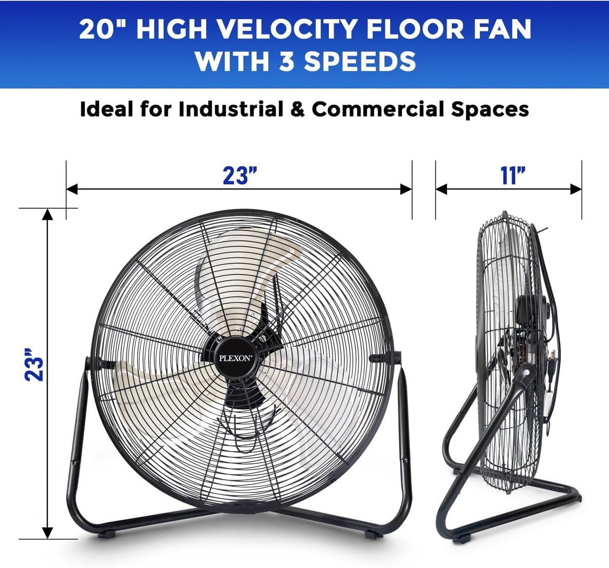 20" High Velocity Floor Fan 2 Pack C47339