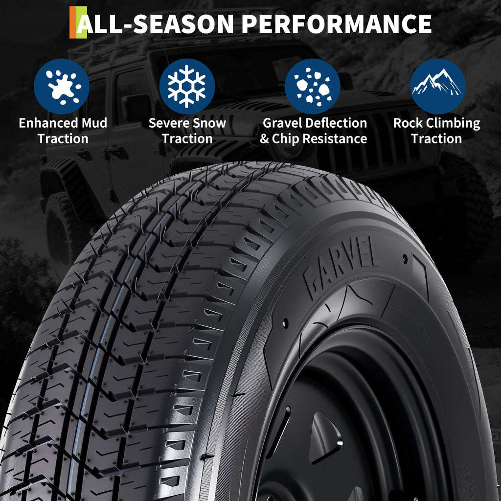 2-Pack ST205/75D15 Trailer Tires and 15" Rims O9348