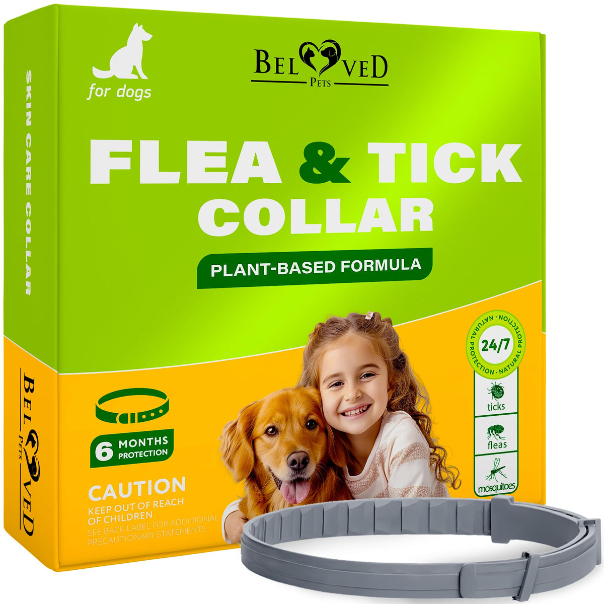 Natural Flea & Tick Collar for Dogs A612