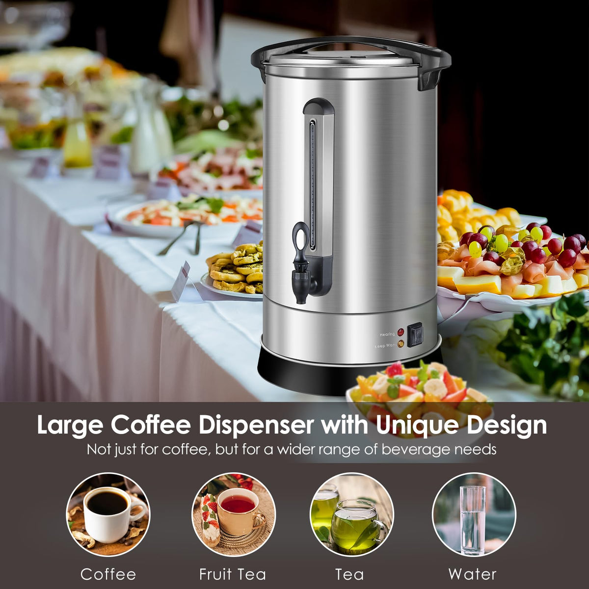 120 Cup 18L Stainless Steel Commercial Coffee Urn N87291
