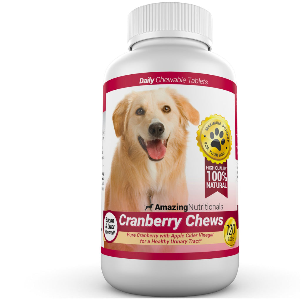 120 Cranberry Chews with Apple Cider Vinegar Bacon Flavor Dog Supplement N82953