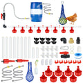 57 Pcs Automatic Chicken Waterer System Set with 8 Water Cups J98397