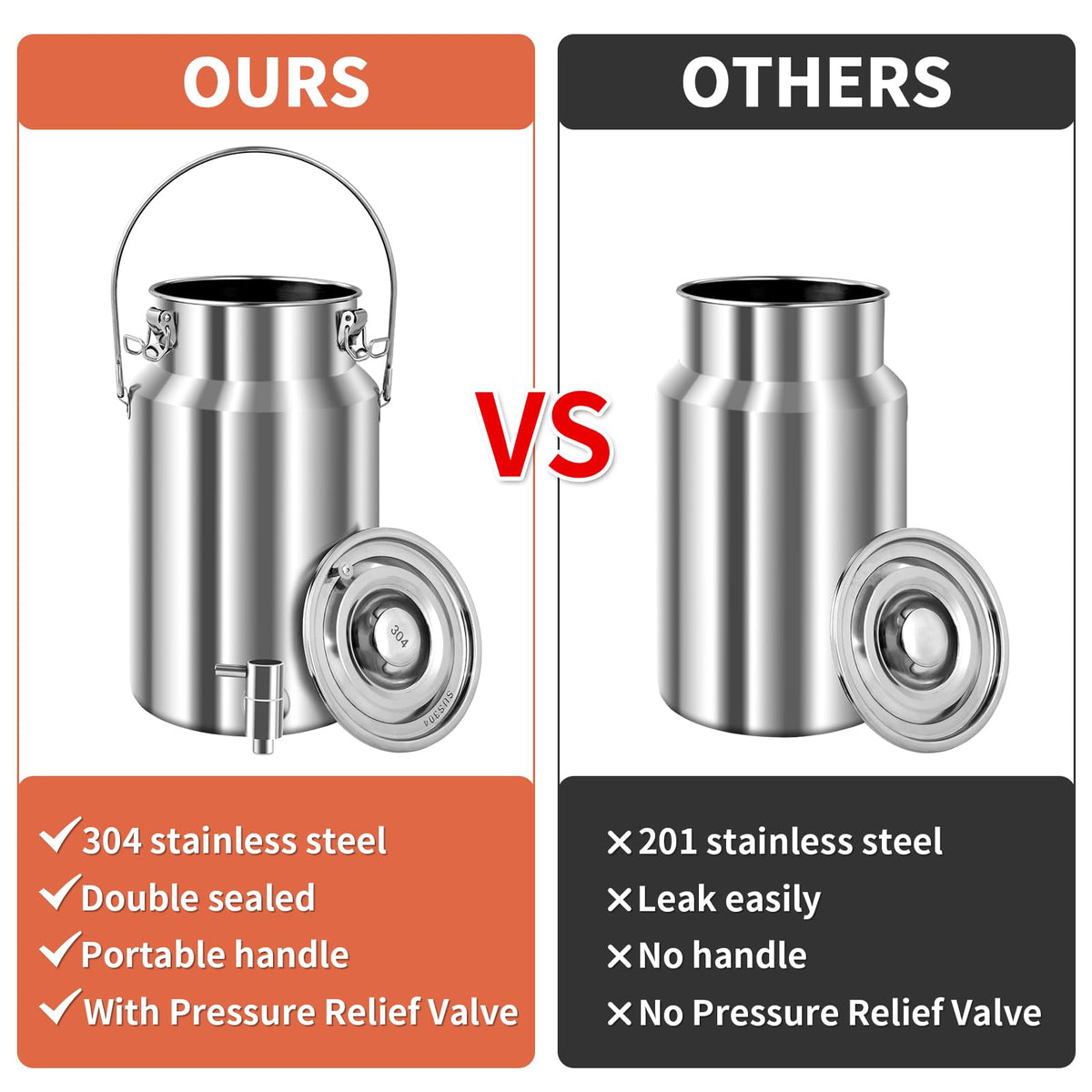 10L Stainless Steel Water Dispenser with Faucet U76973