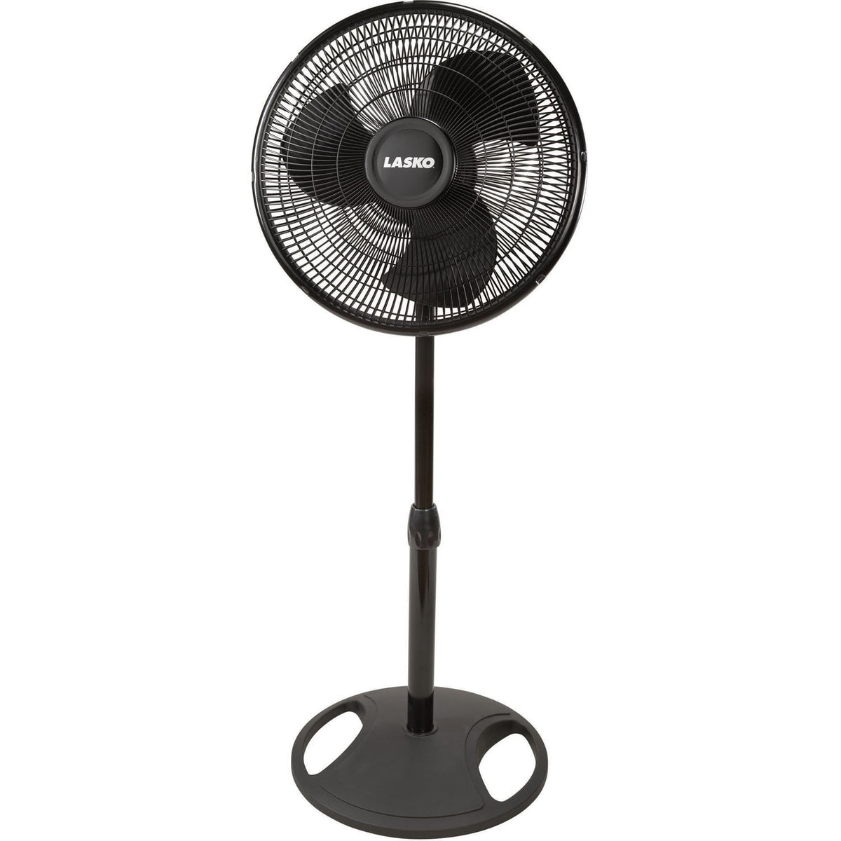 16 Inch Oscillating 3 Speed Pedestal Stand Fan, Black (2 Pack) B719