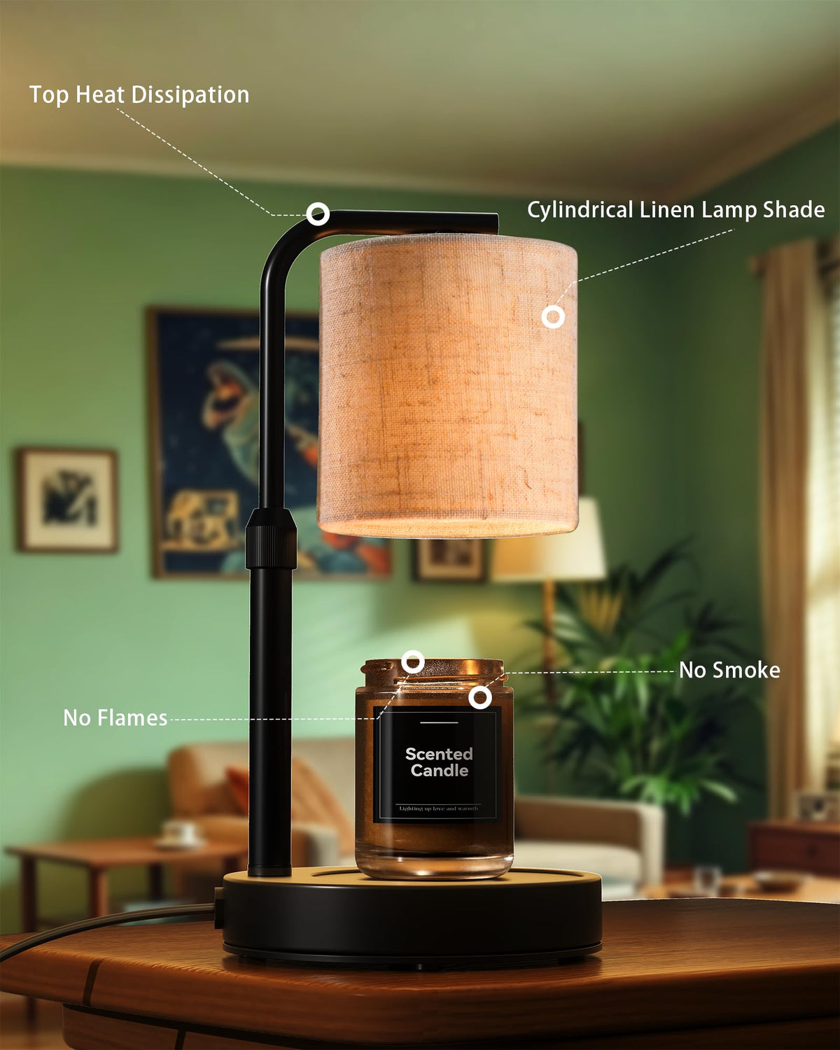 Dimmable Candle Warmer Lamp with Timer T492