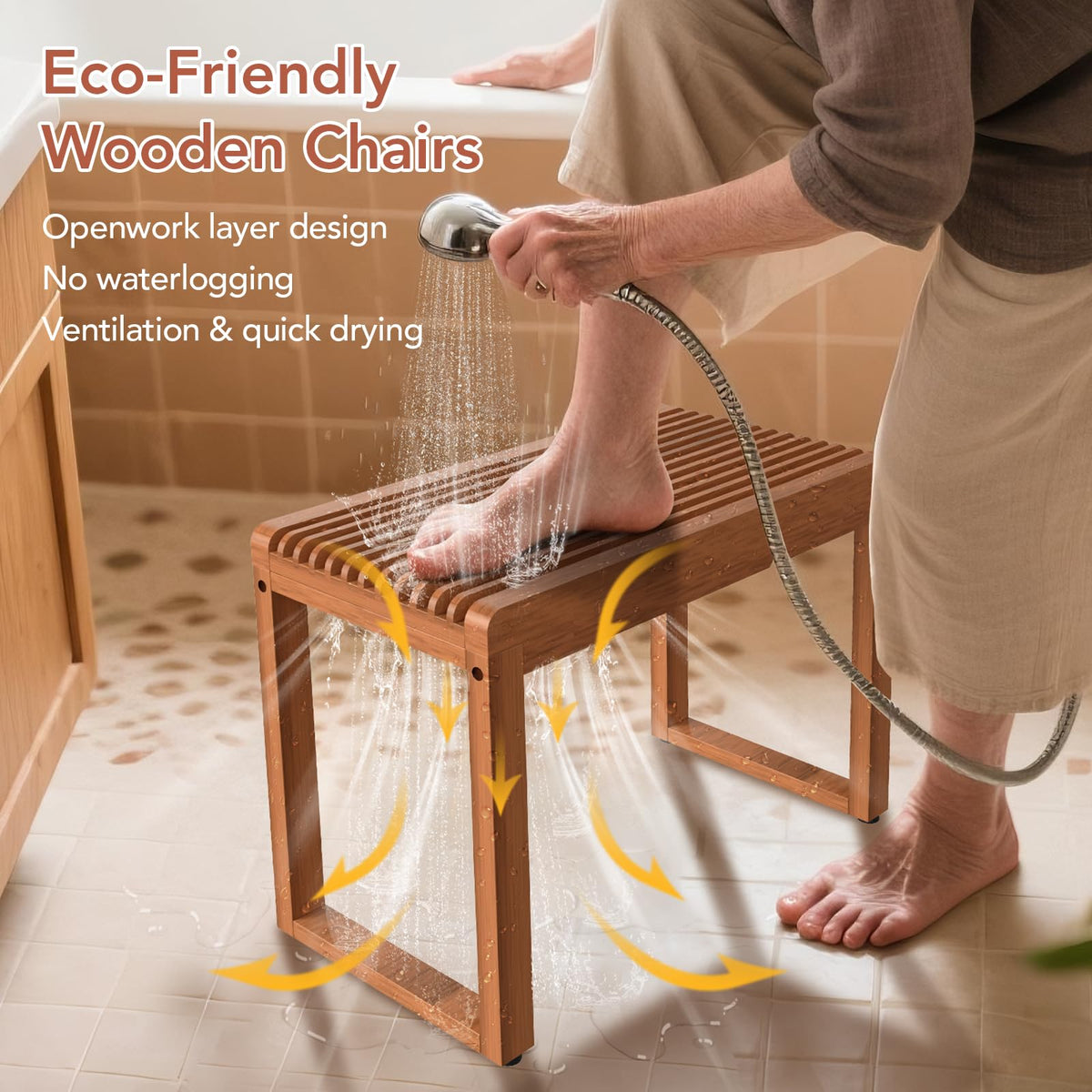 Teak Shower Bench D715