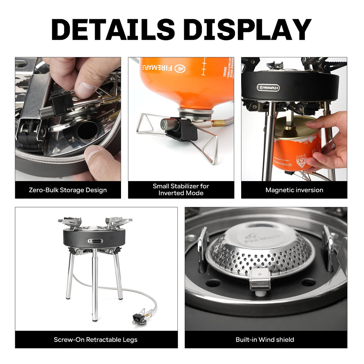 Camping Stove 4400W Gas Stove with Dual Preheating Tube K712495