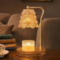 Candle Warmer Lamp with Timer Dimmer, Adjustable Height Glass Lamp F97312