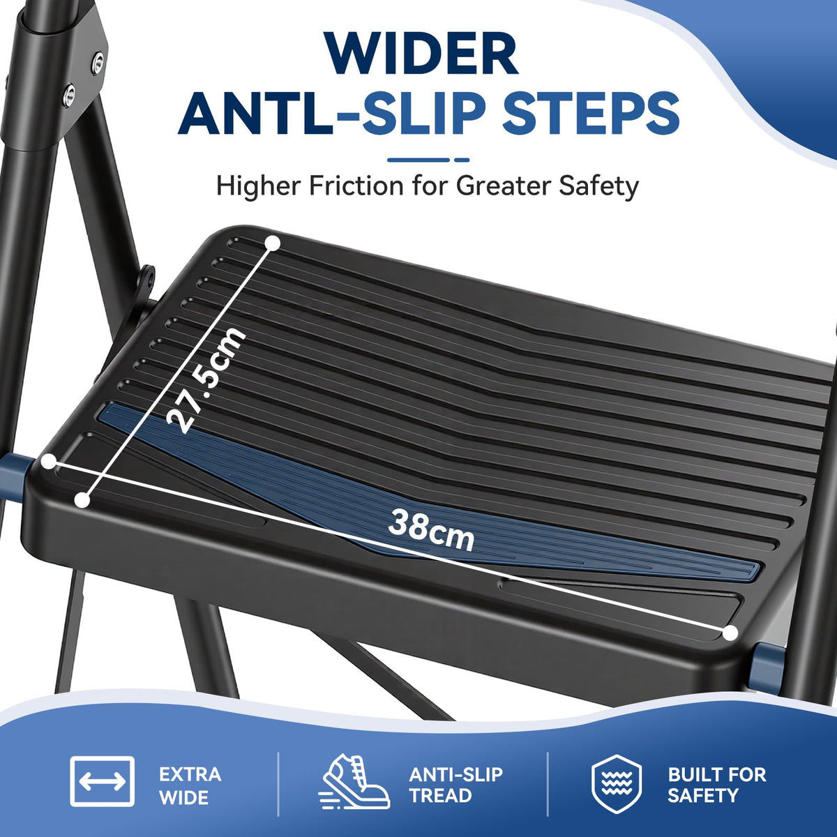 Lightweight Folding 3 Step Stool Z193125