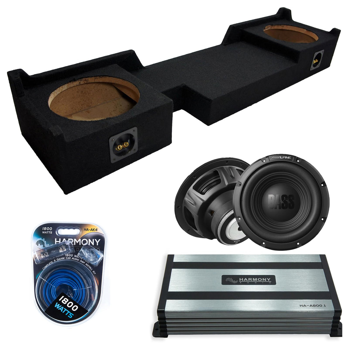 Dual 10 Loaded Sub Box with Amp P666329