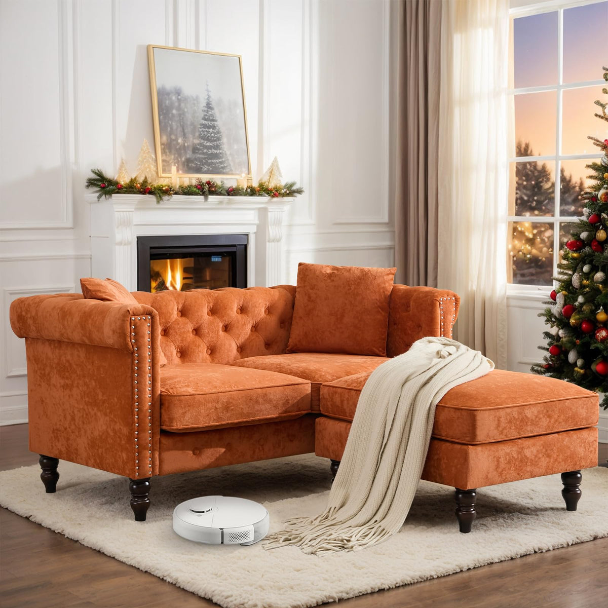 62" Velvet Sofa V945