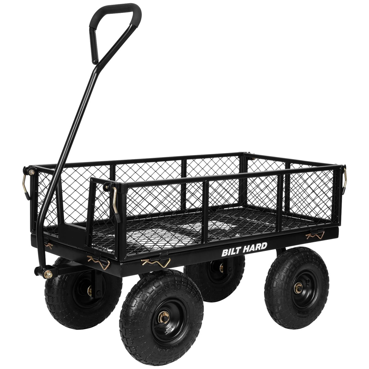 400 Lbs Capacity Mesh Steel Garden Cart with 10" All Terrain Wheels B604978
