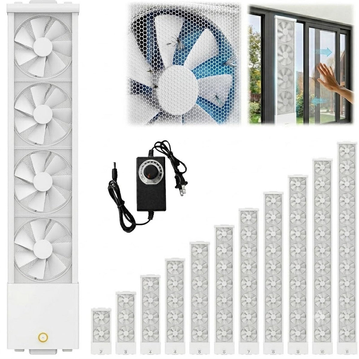 Window Exhaust Fan Reversible Airflow Variable Speed Retractable V70405