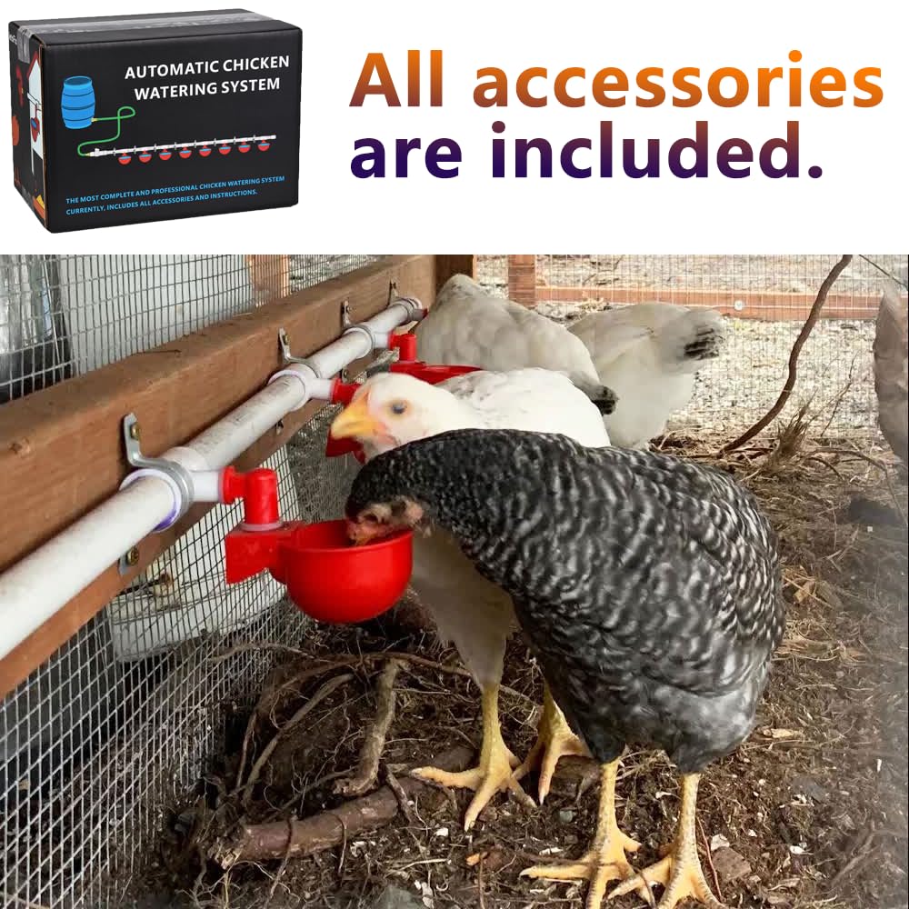 Automatic Chicken Watering System with Hose Connector Kit V5078