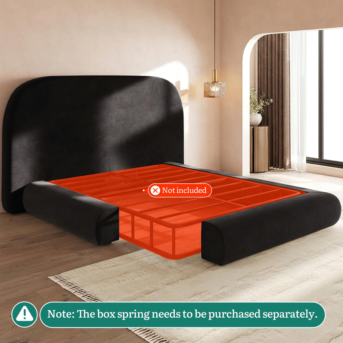 Queen Size Bed Frame with Headboard X33728