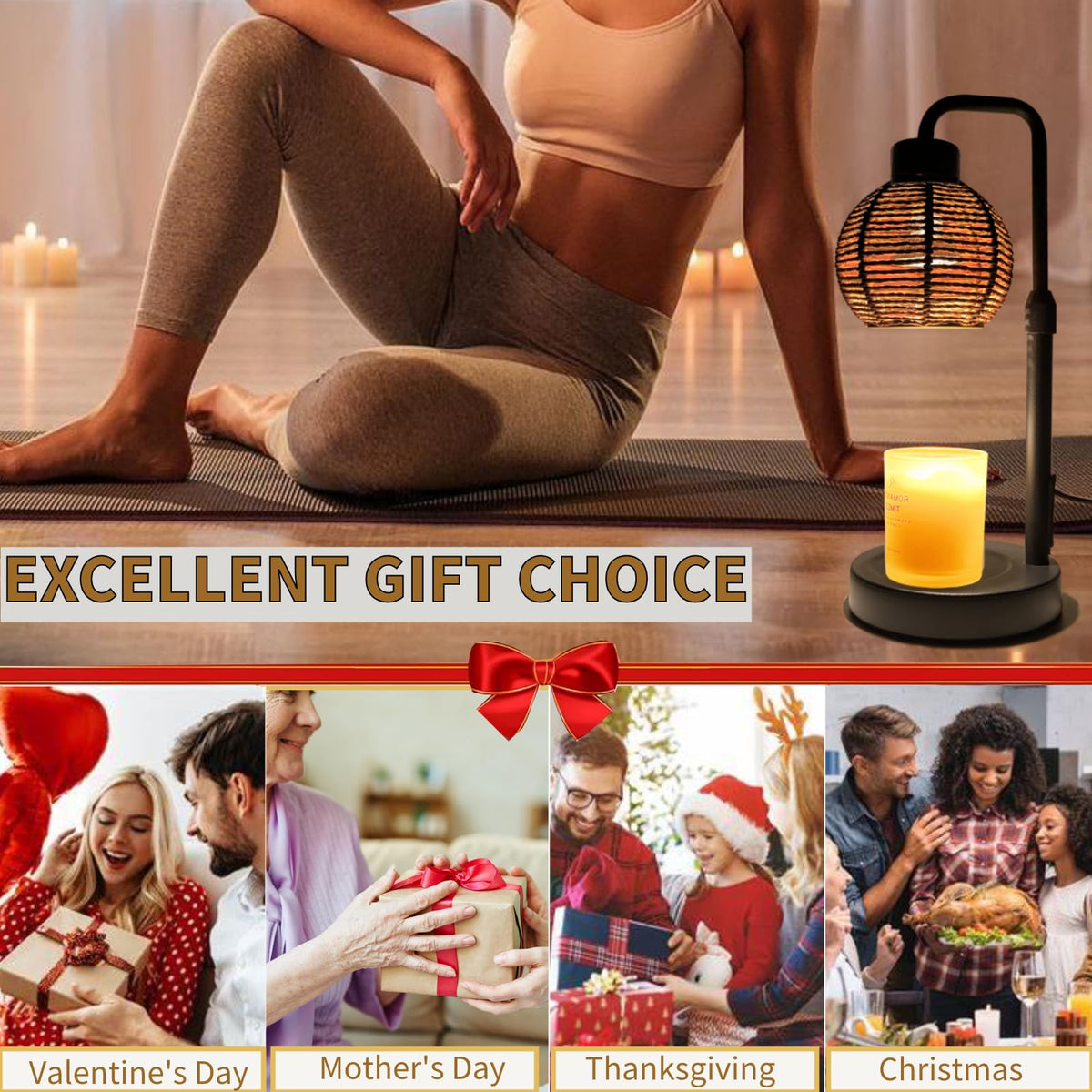 Electric Candle Warmer Lamp with Timer, Adjustable Dimmable S248