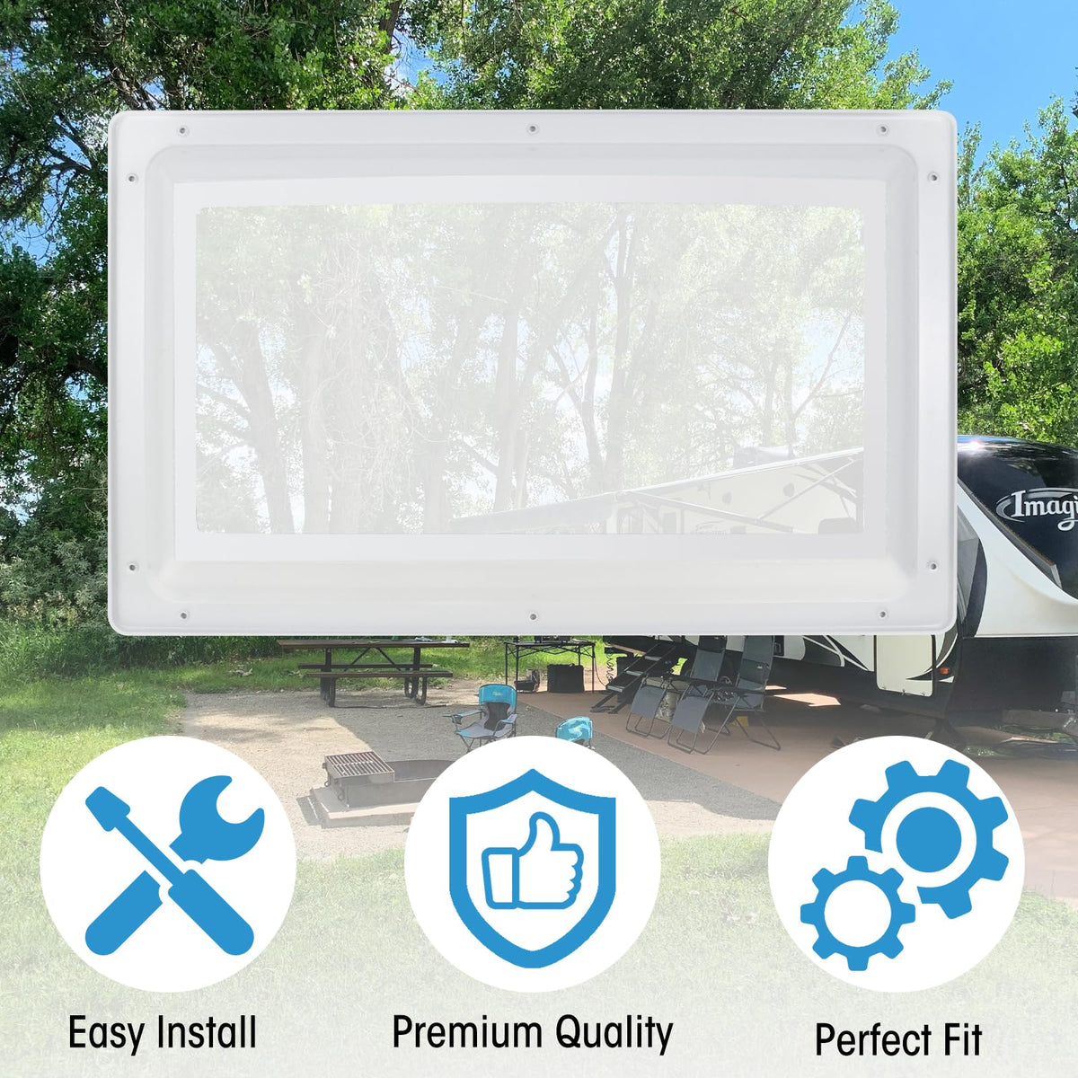 14" x 22" x 4" RV Skylight Inner Dome O235