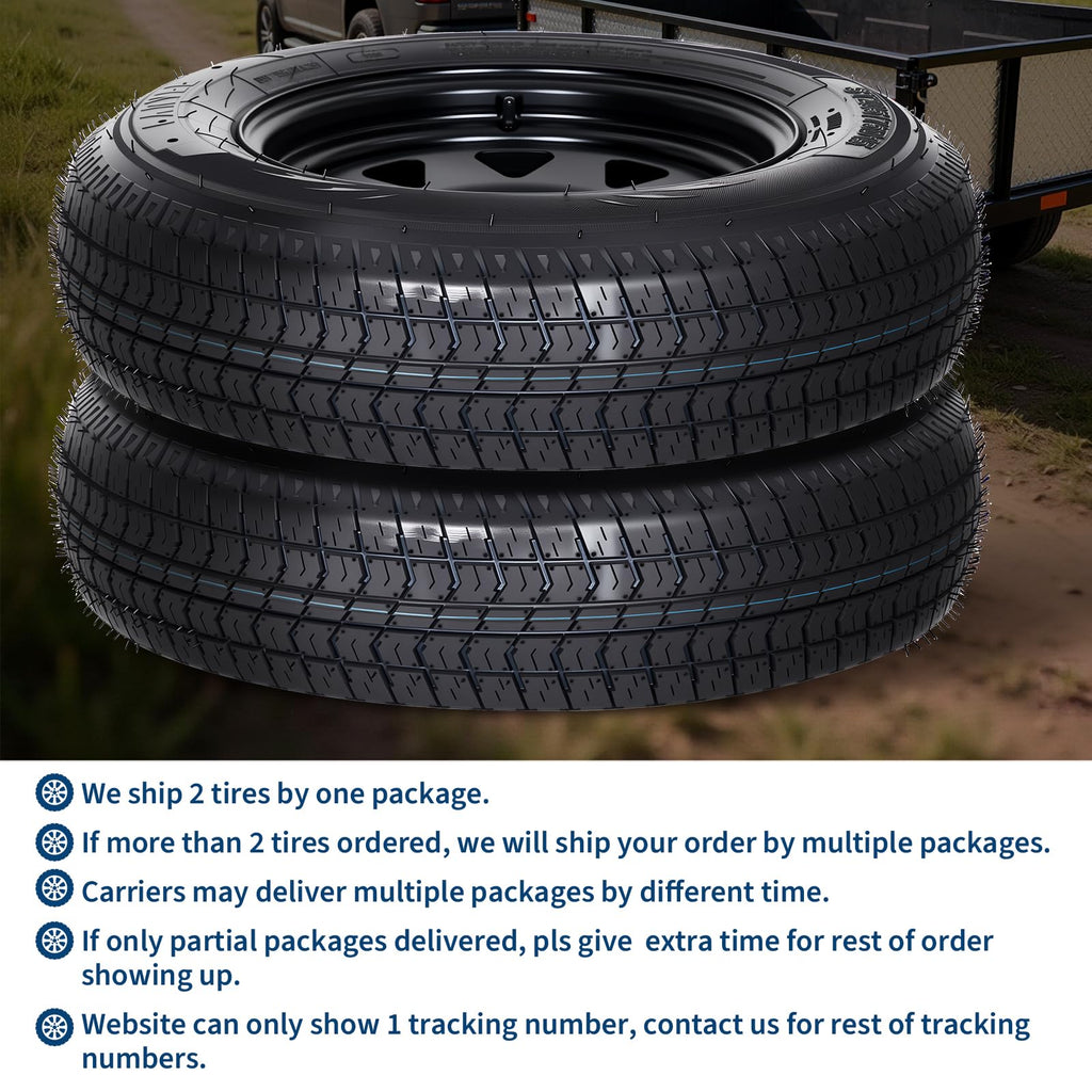 2-Pack ST205/75D15 Trailer Tires and 15" Rims O9348