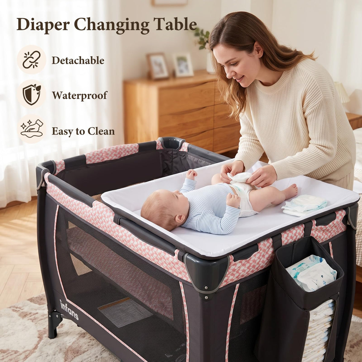5 in 1 Pack and Play with Bassinet V8641