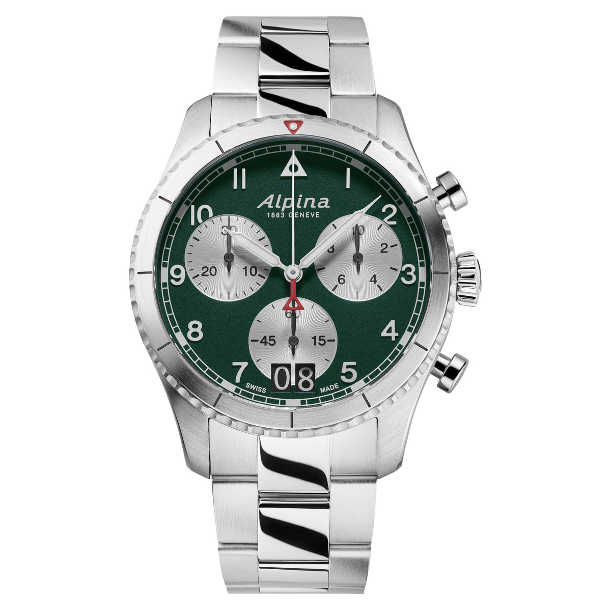 Men's Swiss Made Quartz Chronograph Watch, Stainless Steel, Sapphire Crystal, 41mm D3243