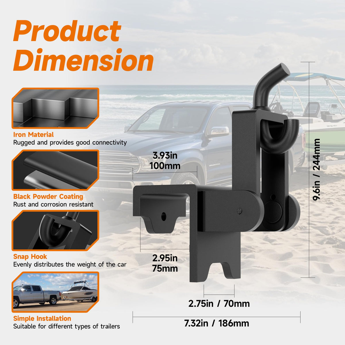 Heavy Duty Weight Distribution Hitch Brackets 2 pcs K2702