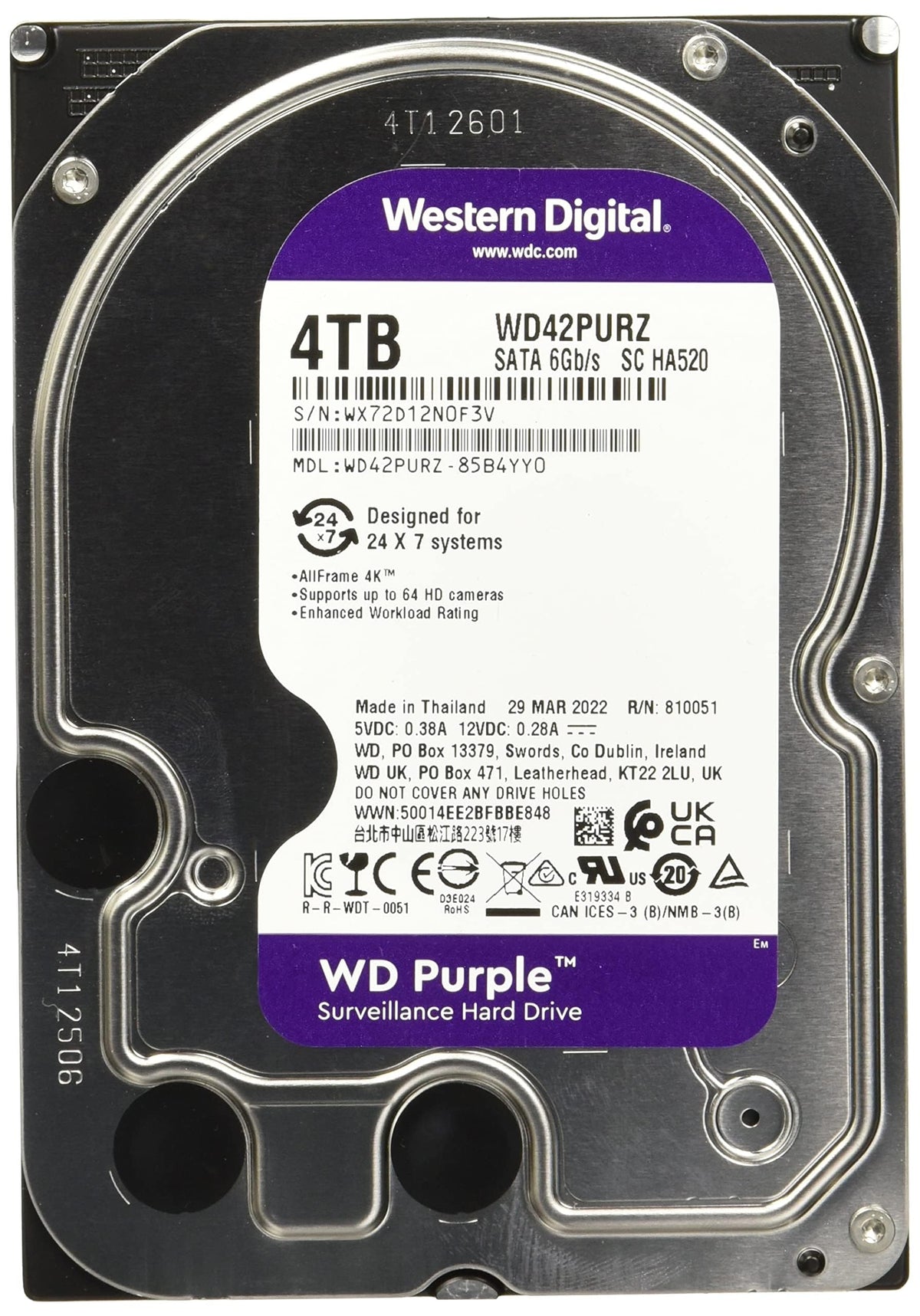 4TB Surveillance Internal Hard Drive HDD M639454