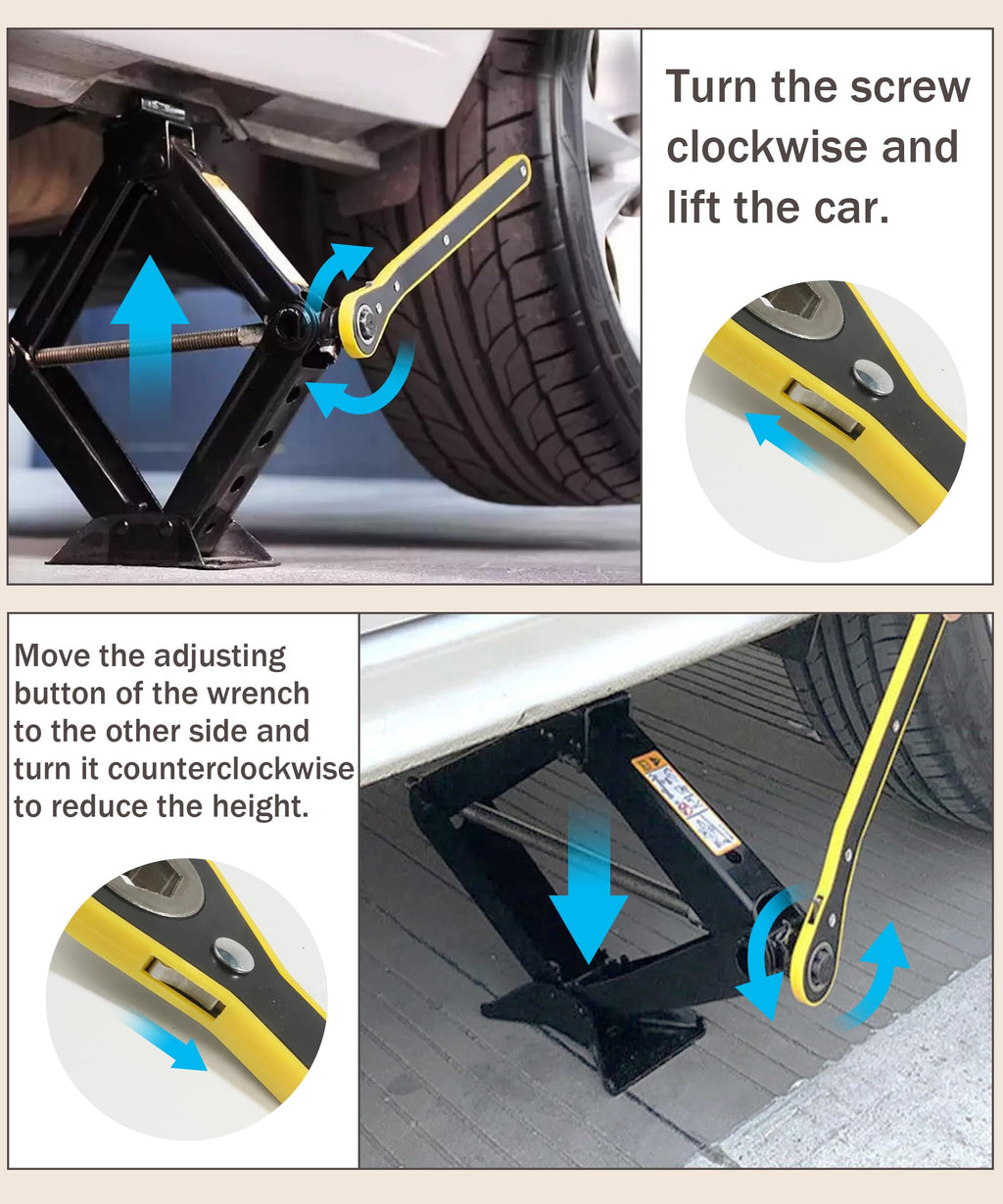 2 Ton Scissor Jack Lift with Lug Wrench W549678