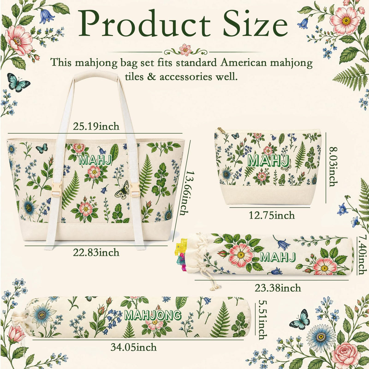 Mahjong Tile Bag Set M8938