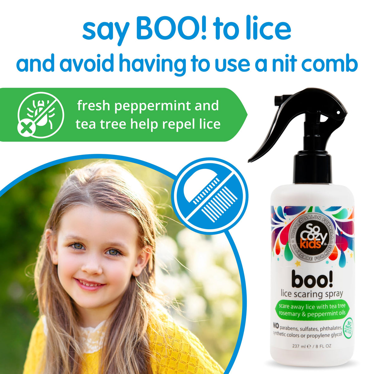 Lice Prevention Spray 8 Fl Oz W3821