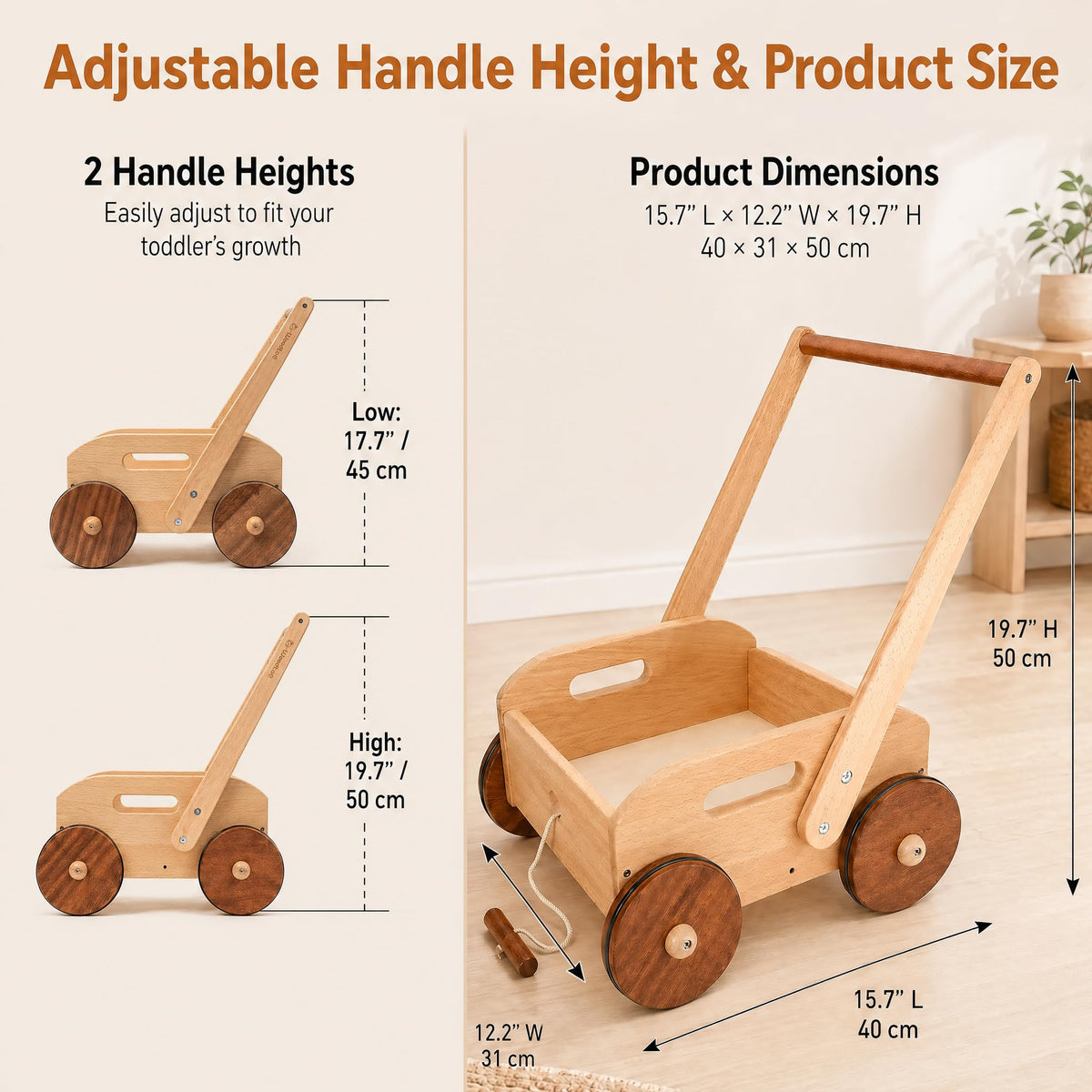 Wooden Baby Walker H48770