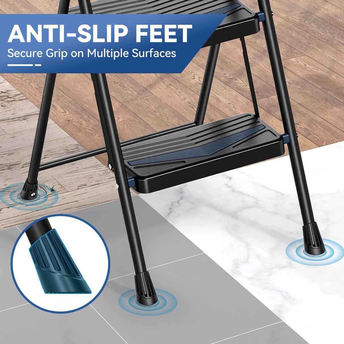 Lightweight Folding 3 Step Stool Z193125