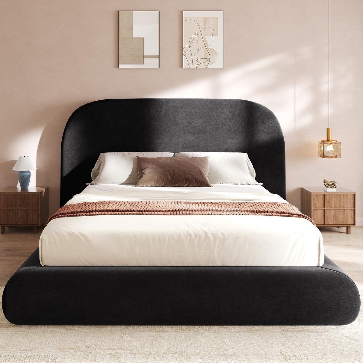 Queen Size Bed Frame with Headboard X33728